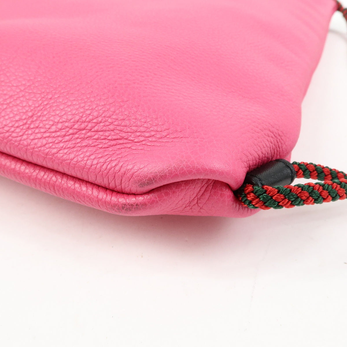 Gucci Logo Drawstring Printed Leather, Pink, Leather, Backpack