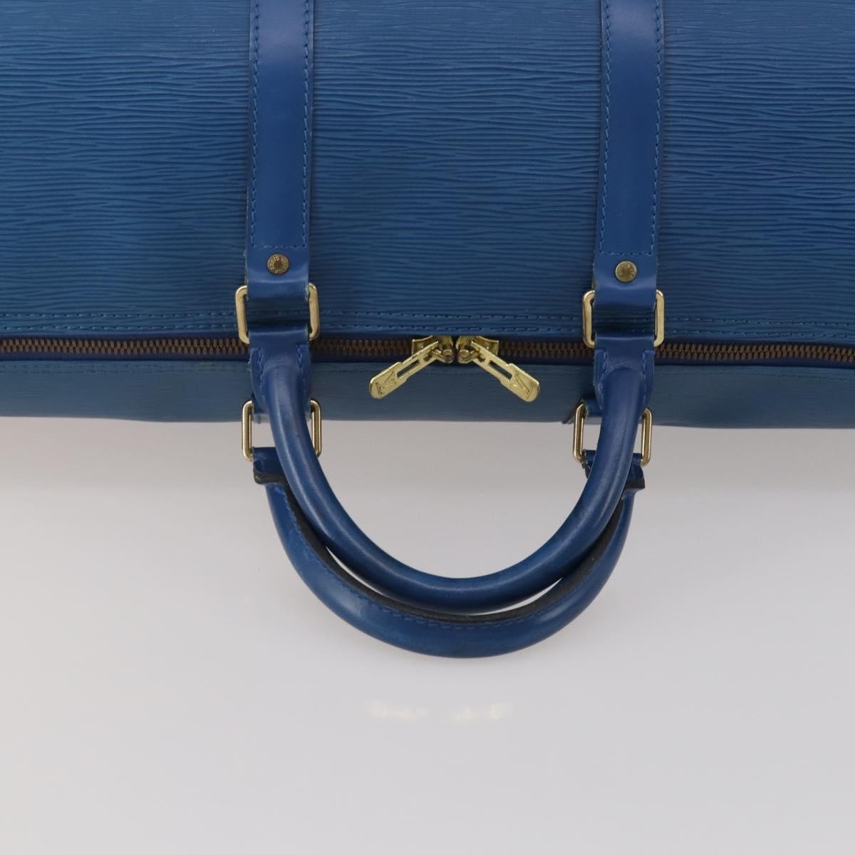 Louis Vuitton Keepall Epi Leather, Blue, Leather, Travel Bag