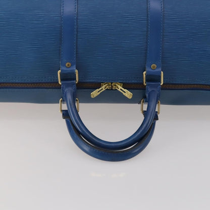 Louis Vuitton Keepall Epi Leather, Blue, Leather, Travel Bag