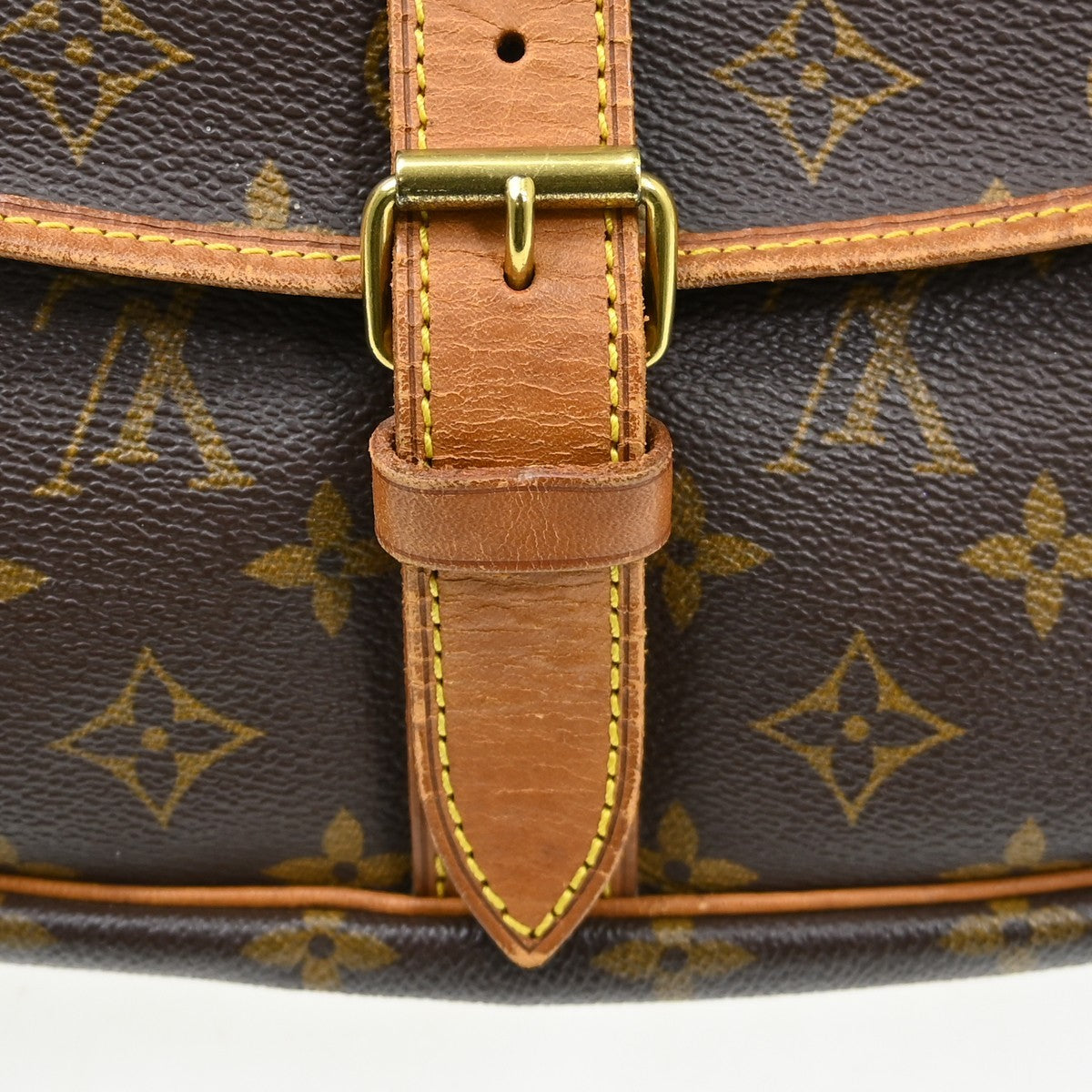 Louis Vuitton Saumur Monogram Canvas, Brown, Canvas, Shoulder Bag