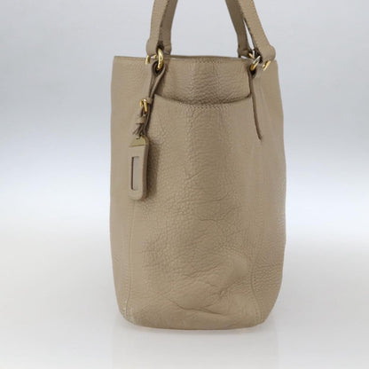 Prada Side Pocket Convertible Vitello Daino, Beige, Leather, Tote Bag