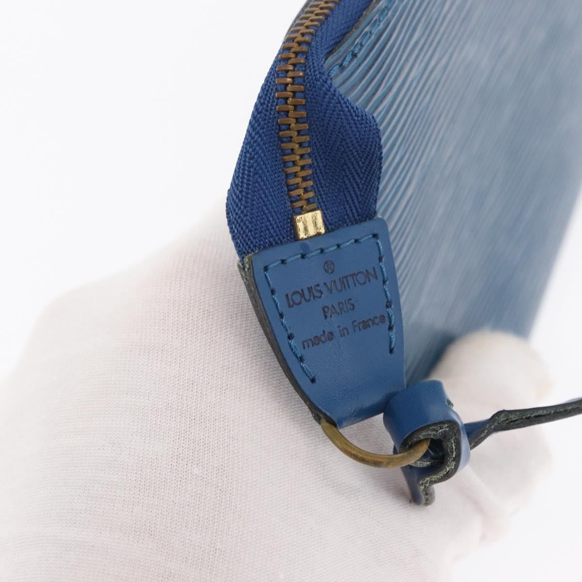 Louis Vuitton Pochette Accessoires Epi Leather, Blue, Leather, Clutch