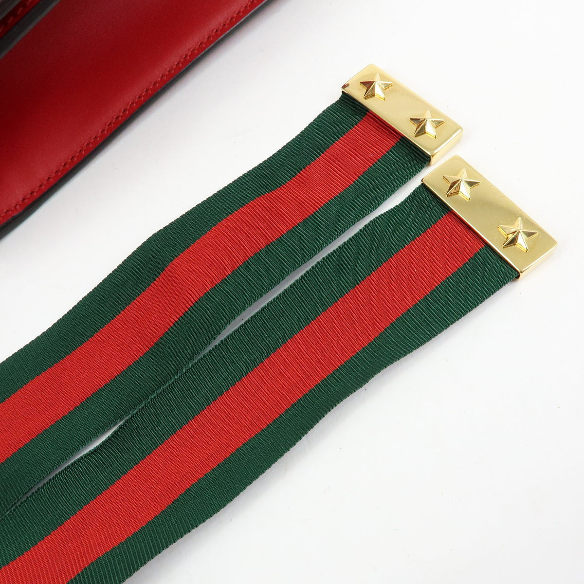 Gucci Sylvie Leather, Red, Leather, Shoulder Bag