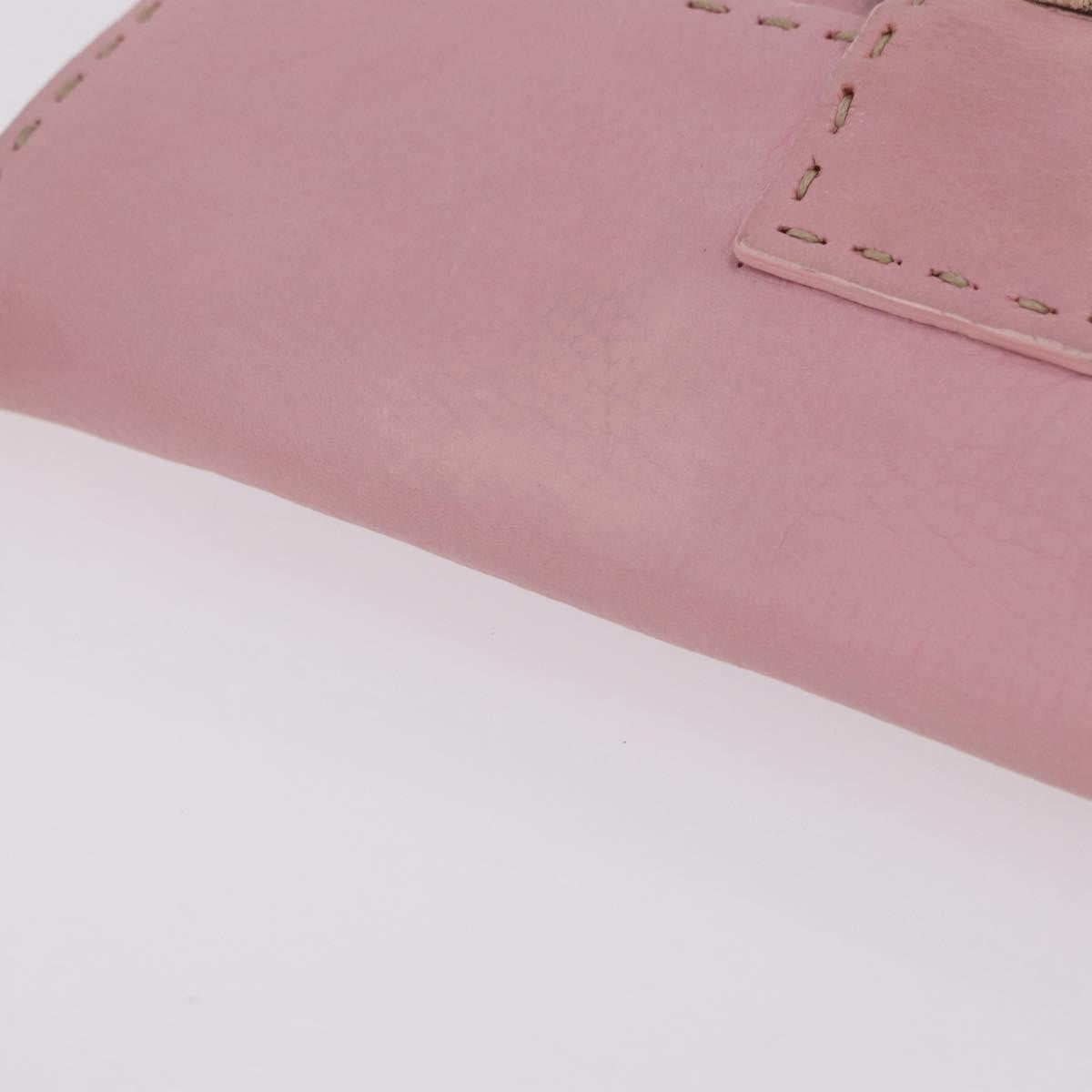 Fendi Selleria Baguette Leather, Pink, Leather, Handbag