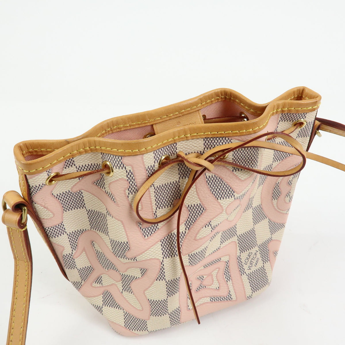 Louis Vuitton Noe Limited Edition Damier Tahitienne, White, Canvas, Shoulder Bag