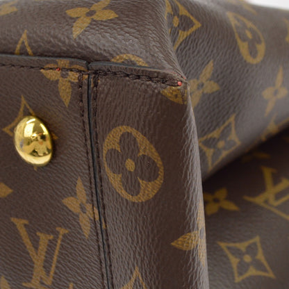 Louis Vuitton Flower Tote Monogram Canvas with Leather, Brown, Canvas, Handbag