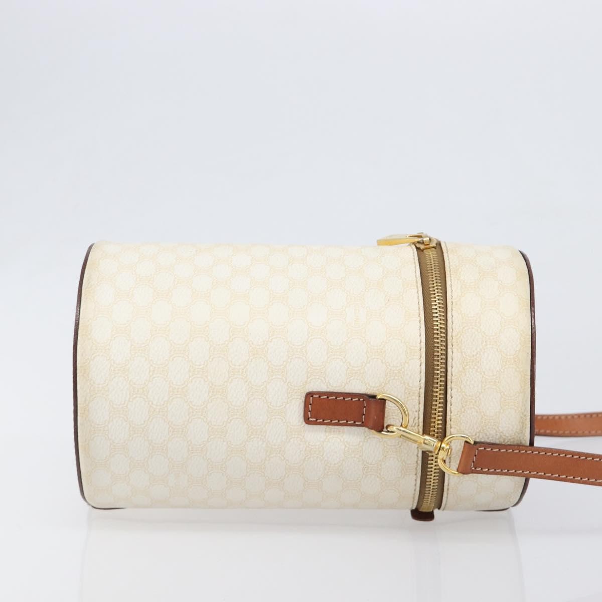 Celine Vintage Macadam Canvas, Beige, PVC, Shoulder Bag