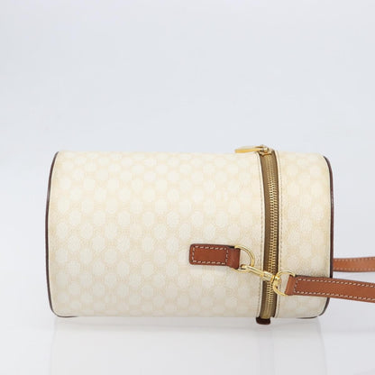 Celine Vintage Macadam Canvas, Beige, PVC, Shoulder Bag