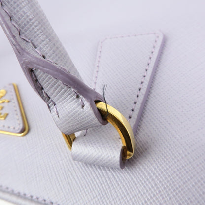 Prada Open Promenade Saffiano Leather, Purple, Leather, Handbag