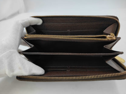 Louis Vuitton Zippy Damier, Brown, Canvas, Wallet