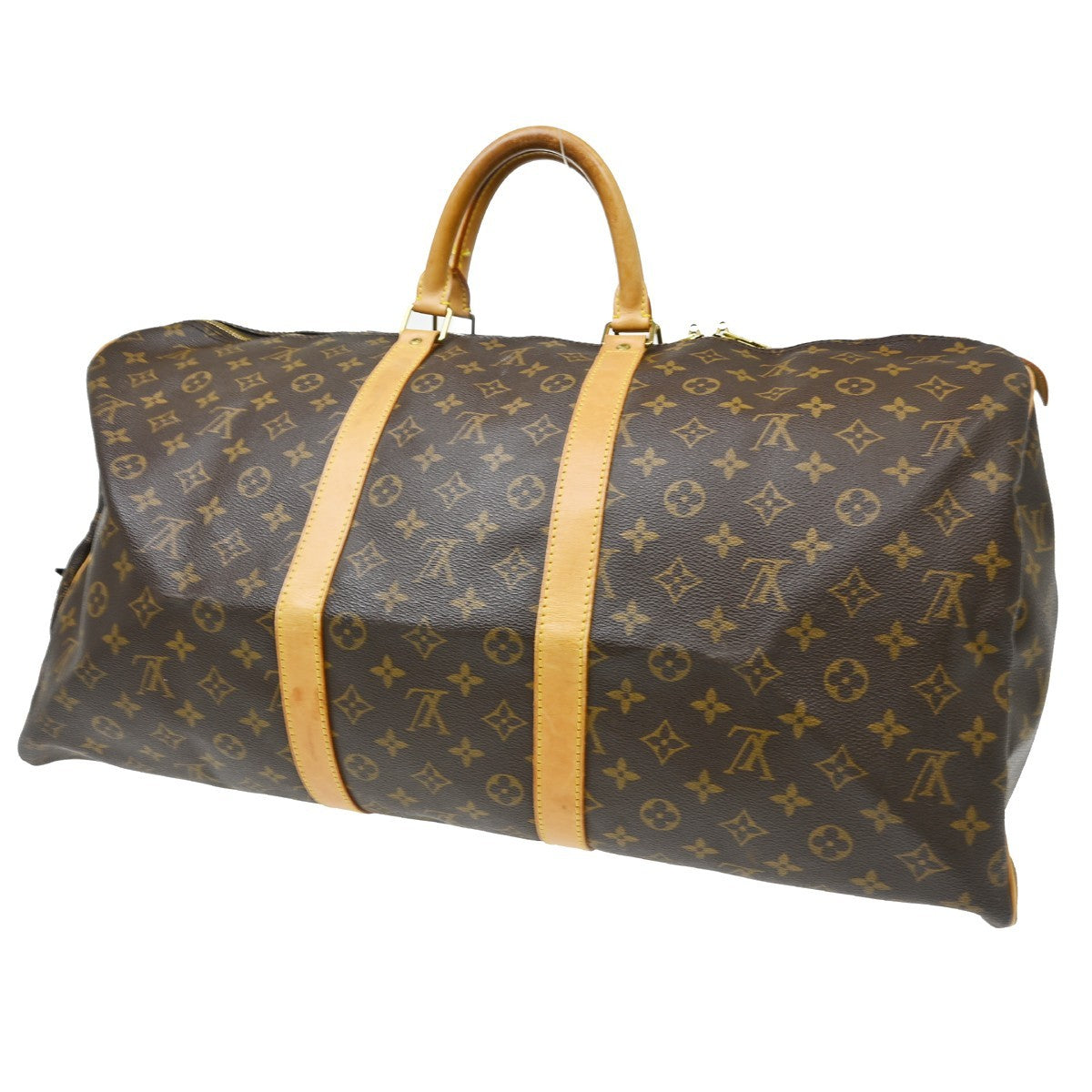 Louis Vuitton Keepall Monogram, Brown, Canvas, Travel Bag