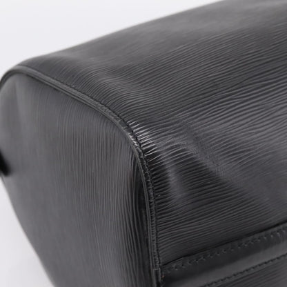 Louis Vuitton Speedy Epi, Black, Leather, Handbag