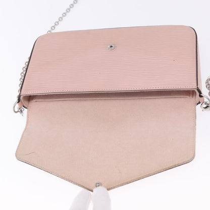 Louis Vuitton Felicie Chain Epi Leather, Pink, Leather, Clutch