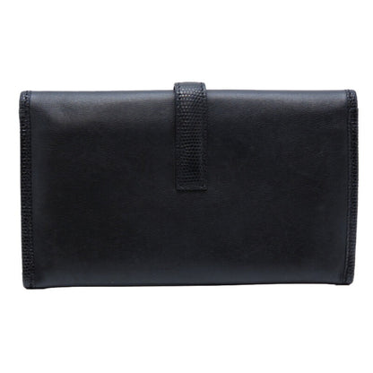 Hermès --, Black, Leather, wallet