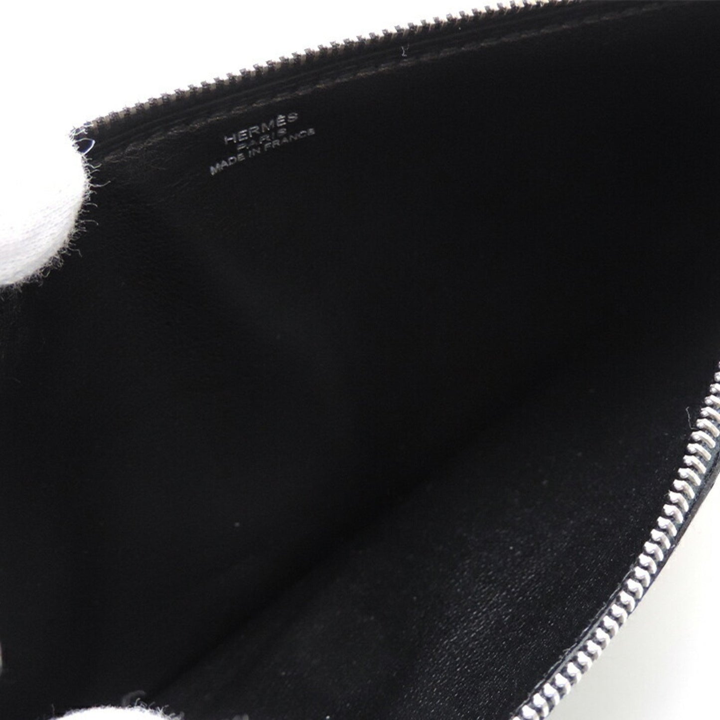 Hermès --, Black, Leather, wallet