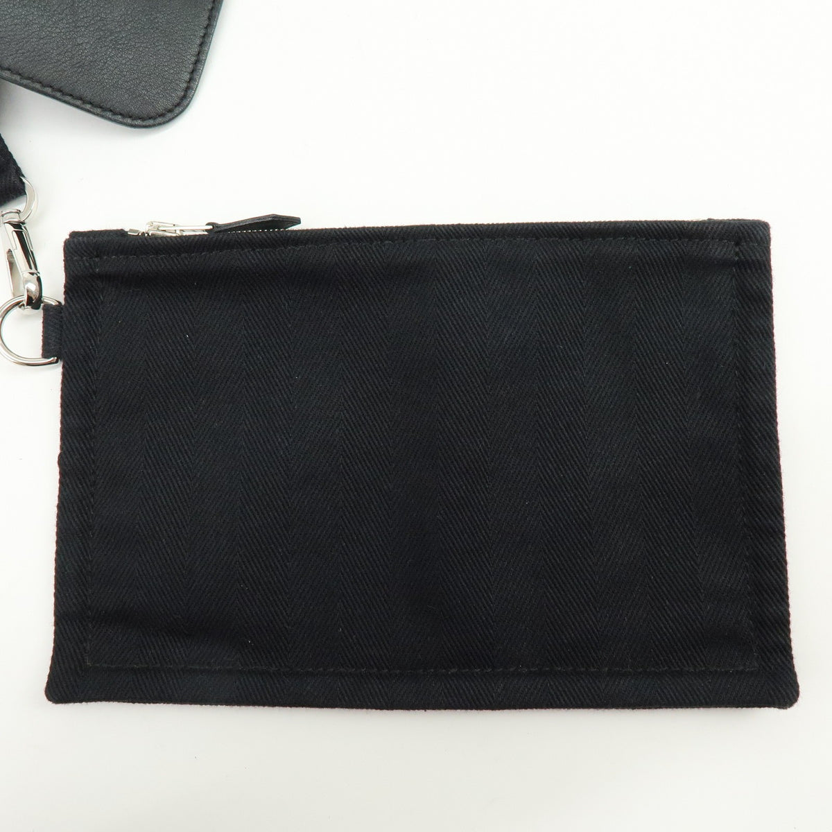 Hermes Valparaiso Toile and Leather, Black, Canvas, Handbag