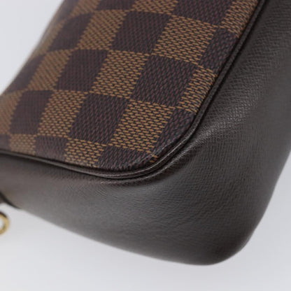 Louis Vuitton Trousse Make Up Damier, Brown, Canvas, Clutch