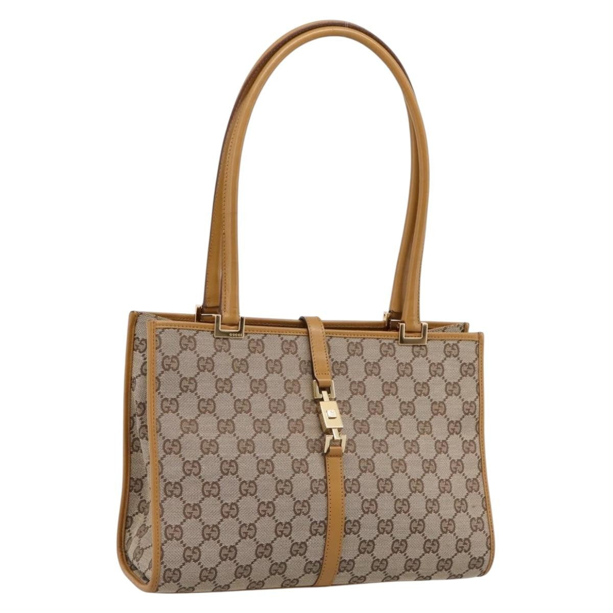 Gucci Jackie GG Canvas, Brown, Canvas, Tote Bag