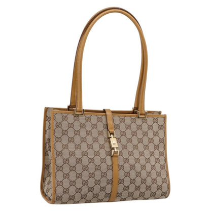 Gucci Jackie GG Canvas, Brown, Canvas, Tote Bag