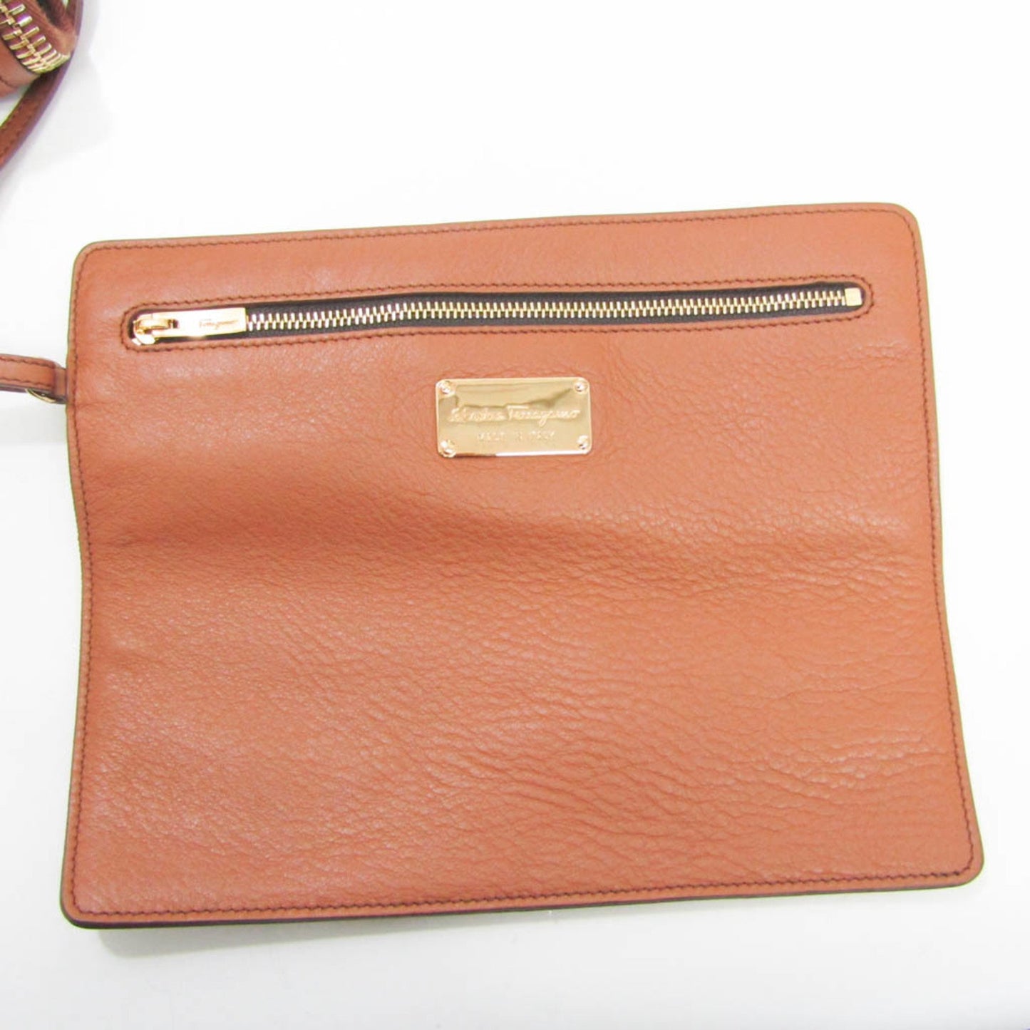 Salvatore Ferragamo Gancini, Brown, Leather, tote