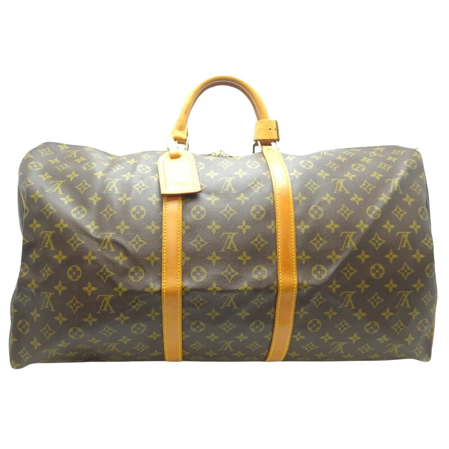 Louis Vuitton Keepall 60, Brown, Canvas, travel