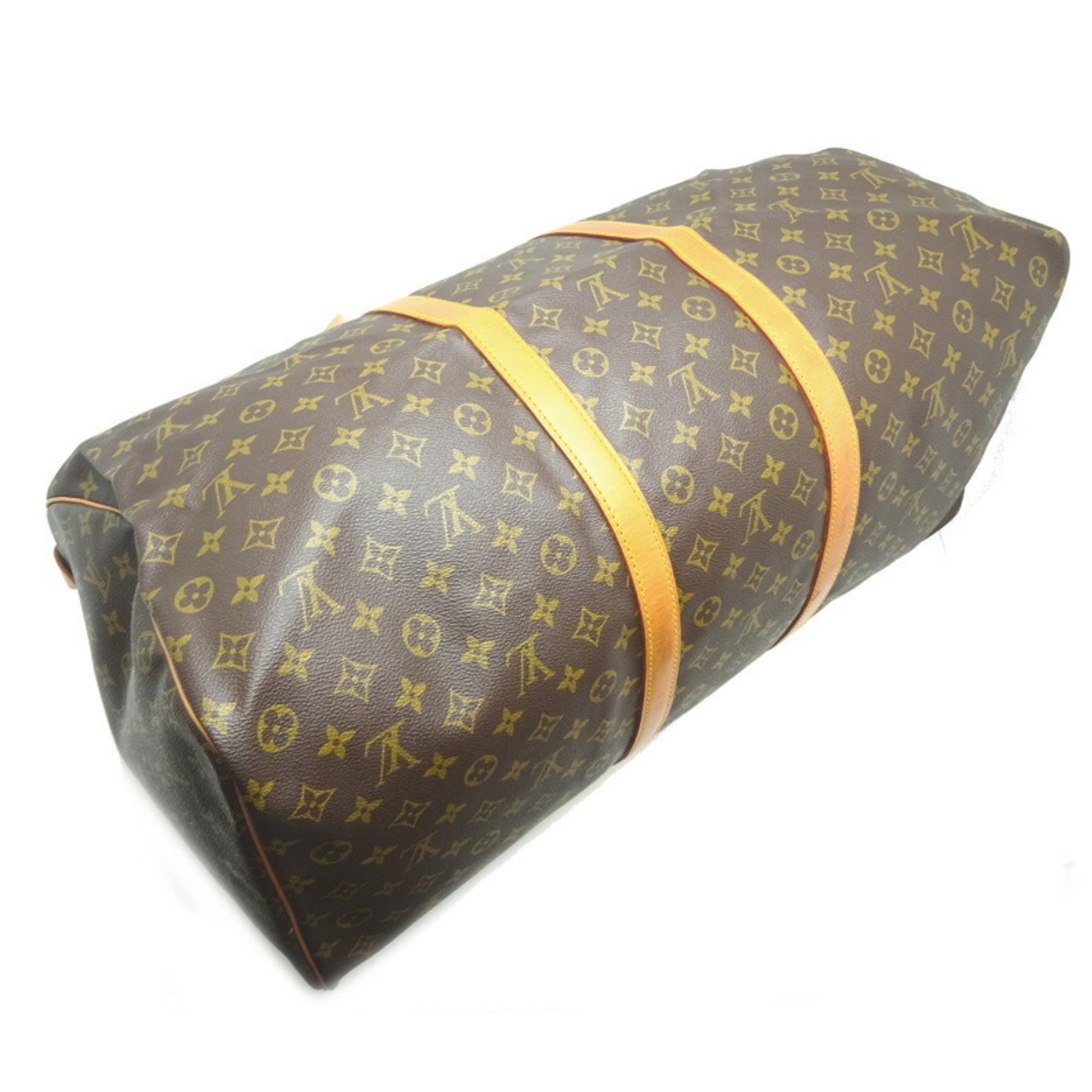 Louis Vuitton Keepall 60, Brown, Canvas, travel