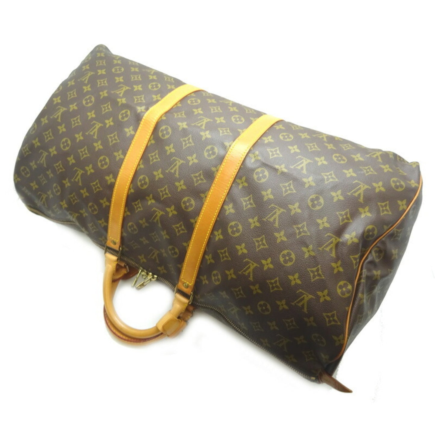 Louis Vuitton Keepall 60, Brown, Canvas, travel