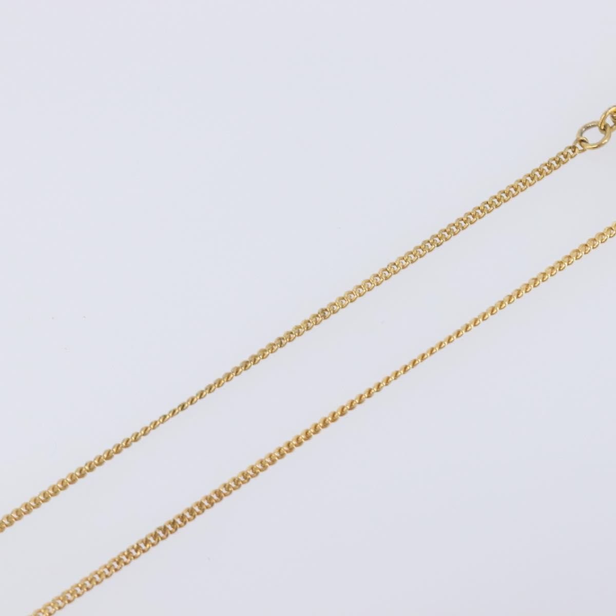 Christian Dior Vintage Logo Pendant Metal, Gold, Metal, Necklace