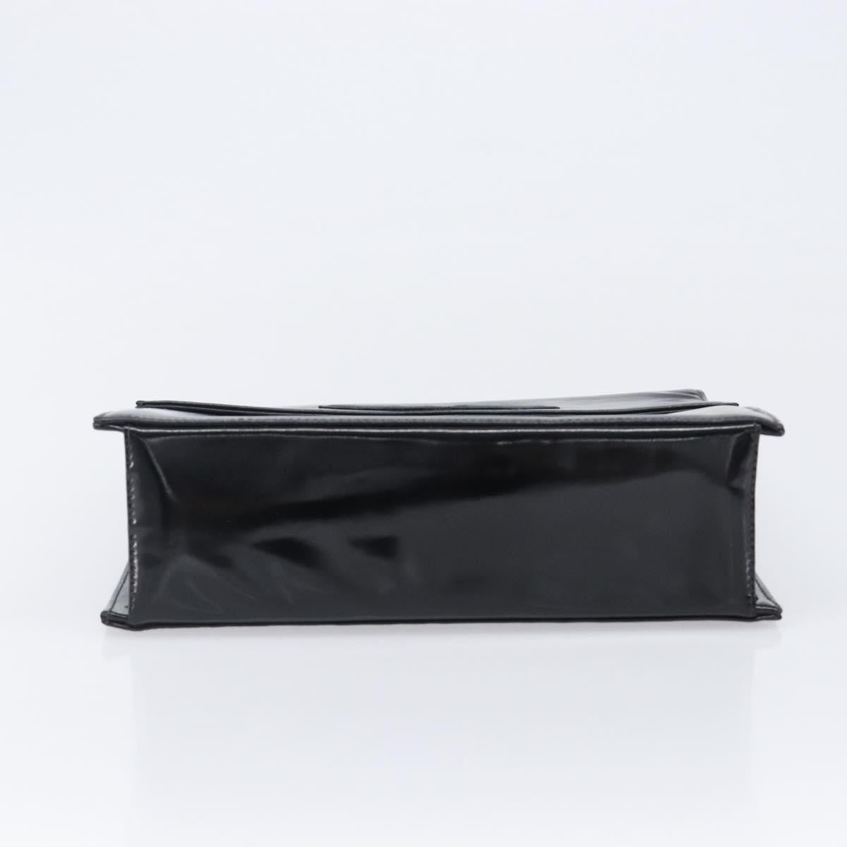 Chanel Chain Handle Leather, Black, Patent Leather, Tote Bag