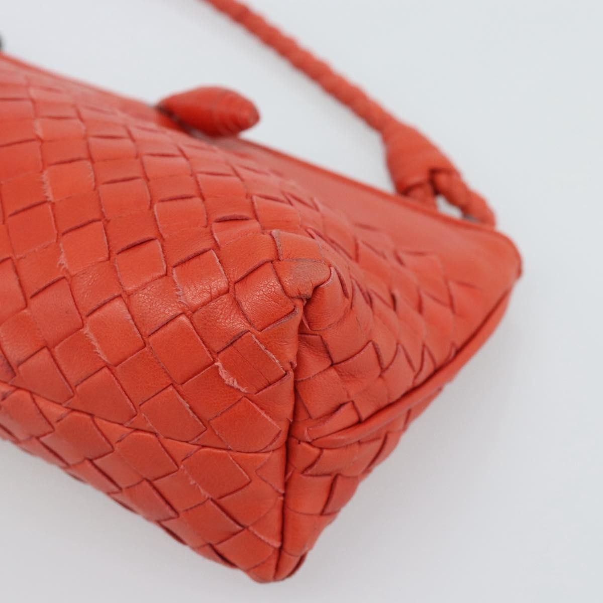 Bottega Veneta Zip Clutch Leather with Intrecciato Snakeskin Detail, Red, Leather, Clutch