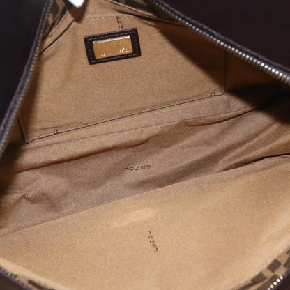 Fendi Chef Pleated Shopping Tote Zucca Canvas, Brown, Canvas, Tote Bag