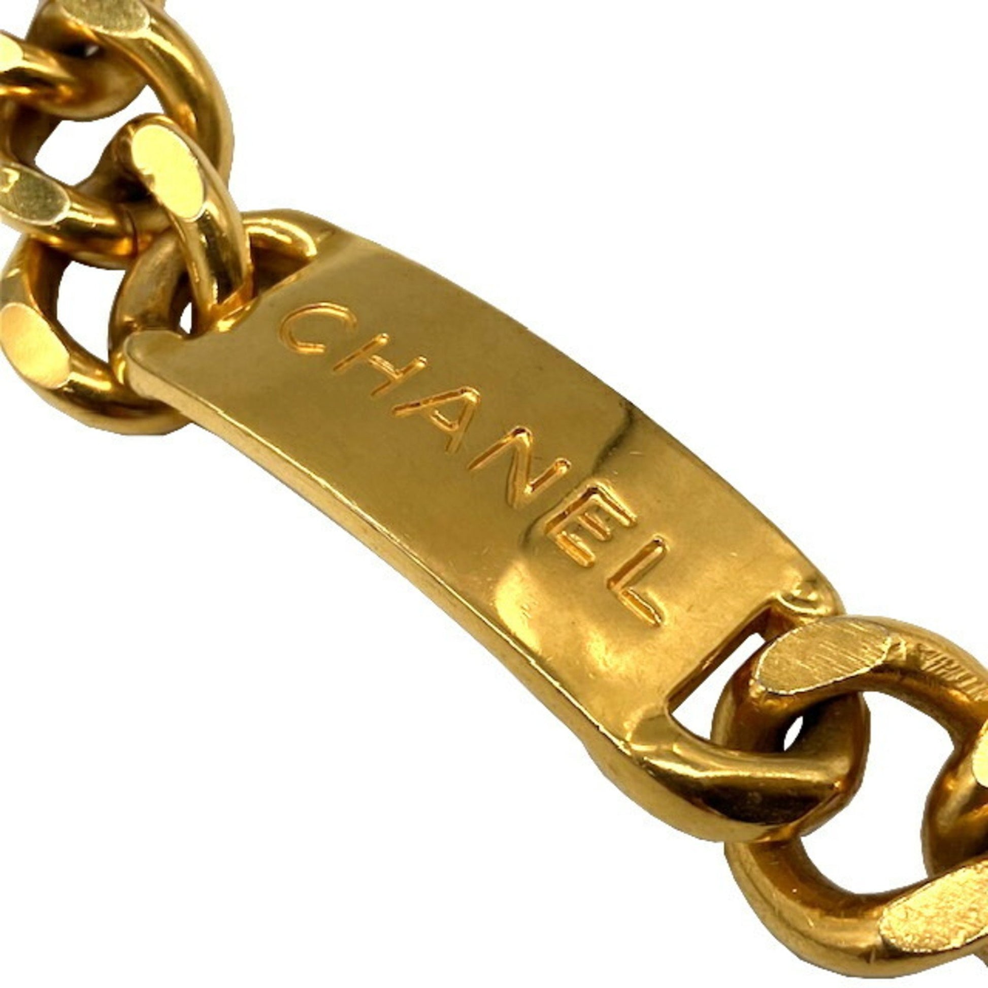 Chanel Coco Mark, Gold, Metal, belt