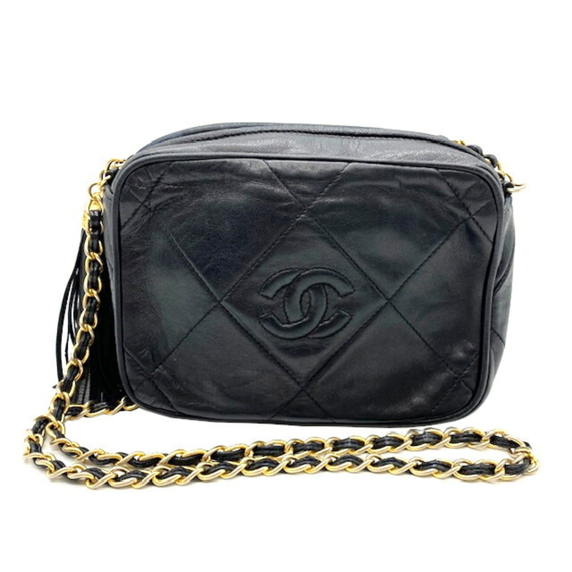 Chanel, Black, Leather, shoulder