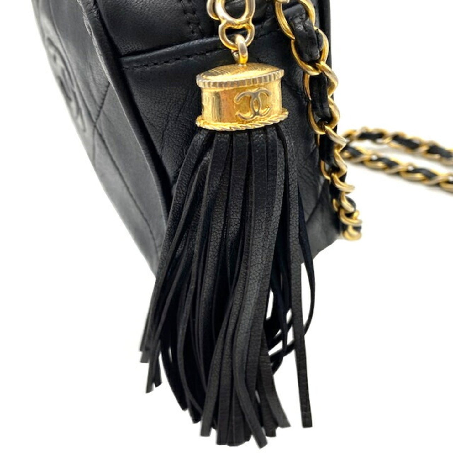 Chanel, Black, Leather, shoulder