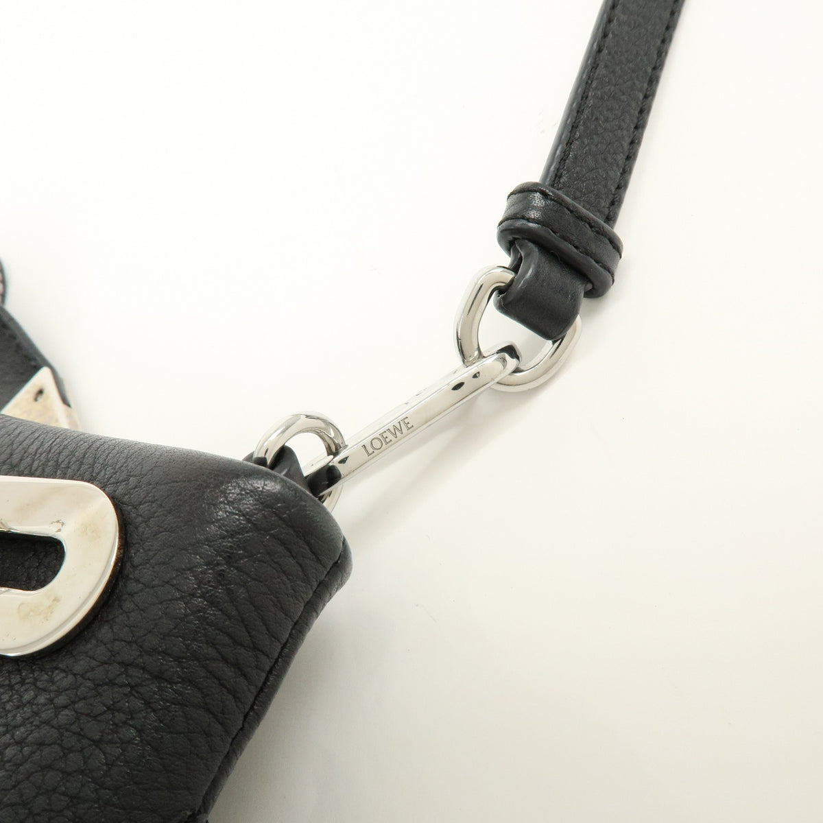 Loewe Missy Leather, Black, Leather, Handbag