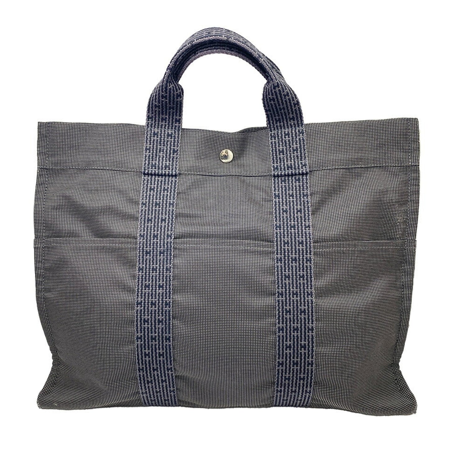 Hermès Herline, Grey, Canvas, tote