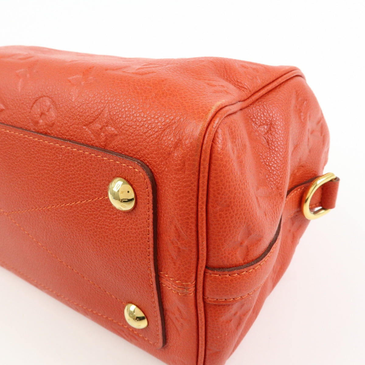 Louis Vuitton Speedy Bandouliere Monogram Empreinte Leather, Orange, Leather, Handbag