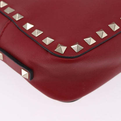 Valentino Garavani Rockstud Camera Leather, Red, Leather, Crossbody Bag