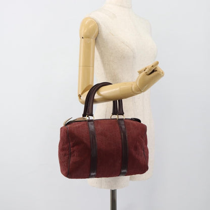 Christian Dior Boston Embossed Patent, Burgundy, Suede, Handbag