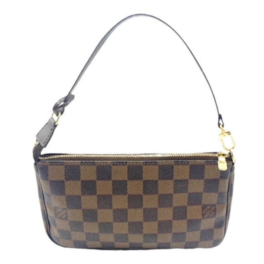Louis Vuitton Pochette Accessoire, Brown, Canvas, clutch