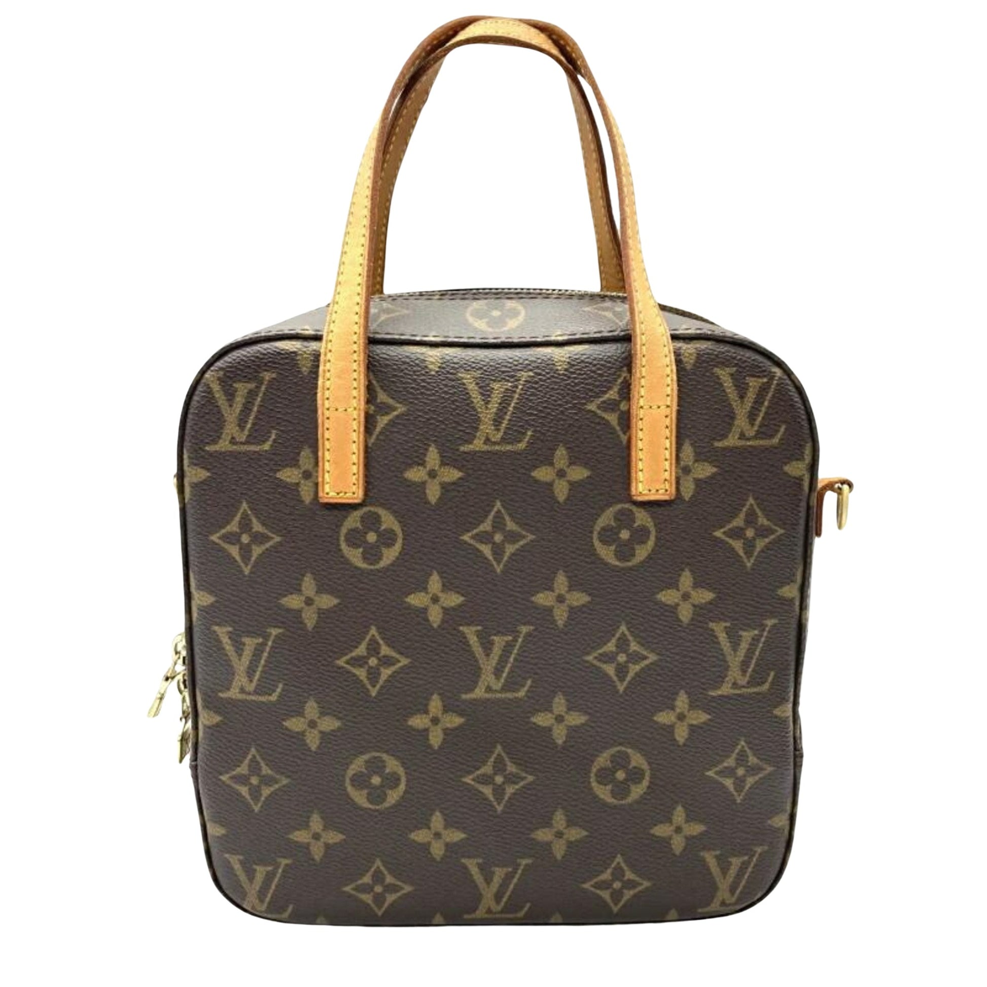 Louis Vuitton Spontini, Brown, Canvas, handbag