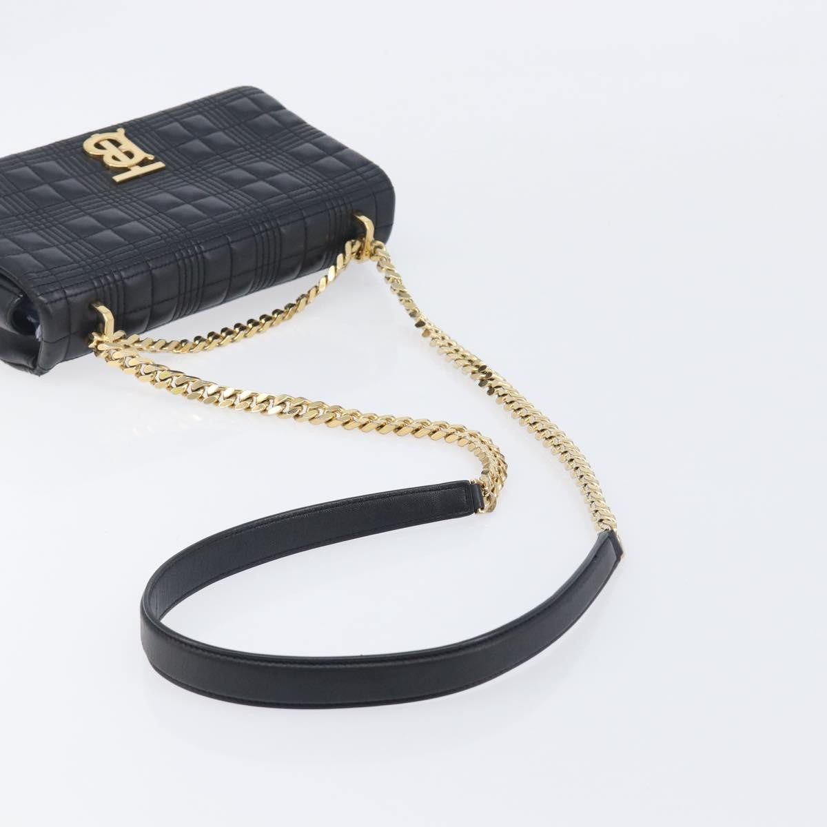 Burberry Lola Wallet on Chain Quilted Leather, Black, Leather, Crossbody Bag