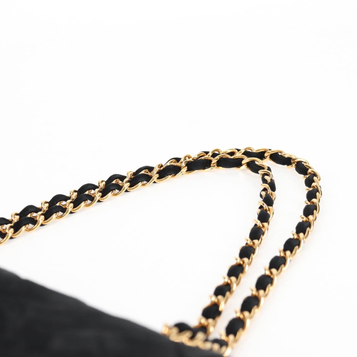 Chanel Vintage Classic Double Flap Bag Quilted Suede, BLACK, SUEDE, Handbag