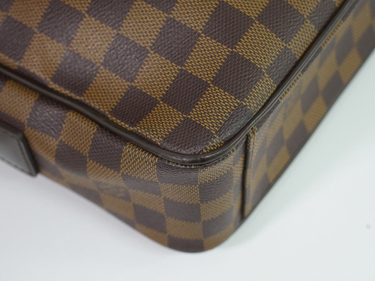 Louis Vuitton Shelton Messenger Damier Ebene, Brown, Canvas, Shoulder Bag