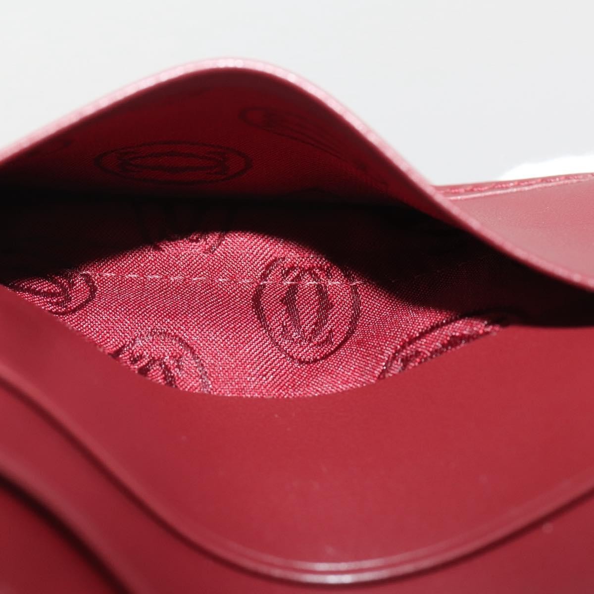 Cartier Coin Purse Must de Cartier Leather, Burgundy, Leather, Wallet