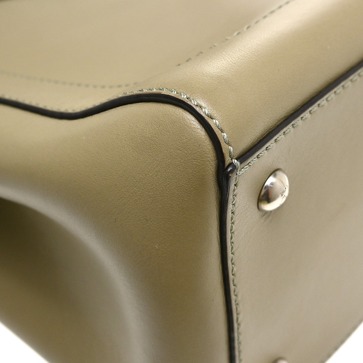 Fendi DotCom Convertible Satchel Leather, Beige, Leather, Handbag