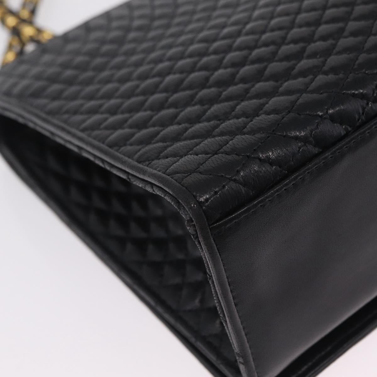 Bally Vintage Quilted Leather, Black, Leather, Shoulder Bag