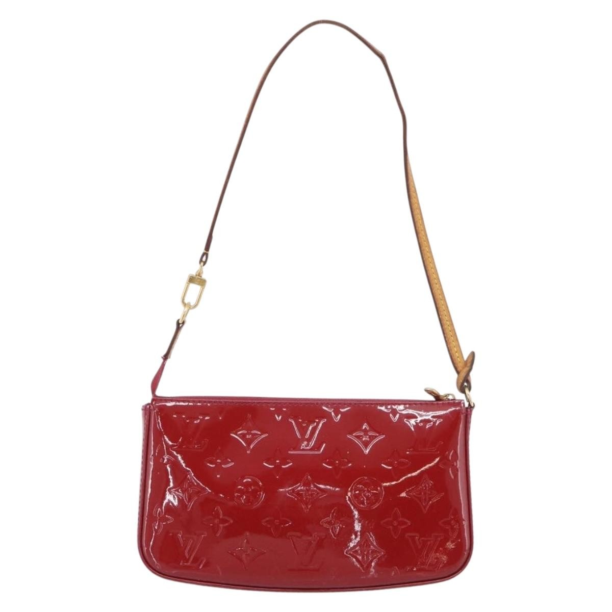 Louis Vuitton Pochette Accessoires NM Monogram Vernis, Pink, Patent Leather, Clutch