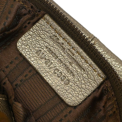 Salvatore Ferragamo Vala Leather, Gold, Leather, Handbag