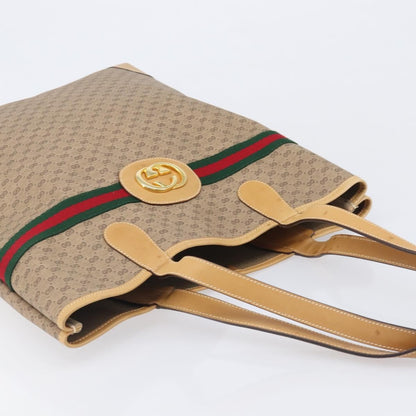 Gucci Sherry Line Tote Canvas, Beige, Canvas, Tote Bag